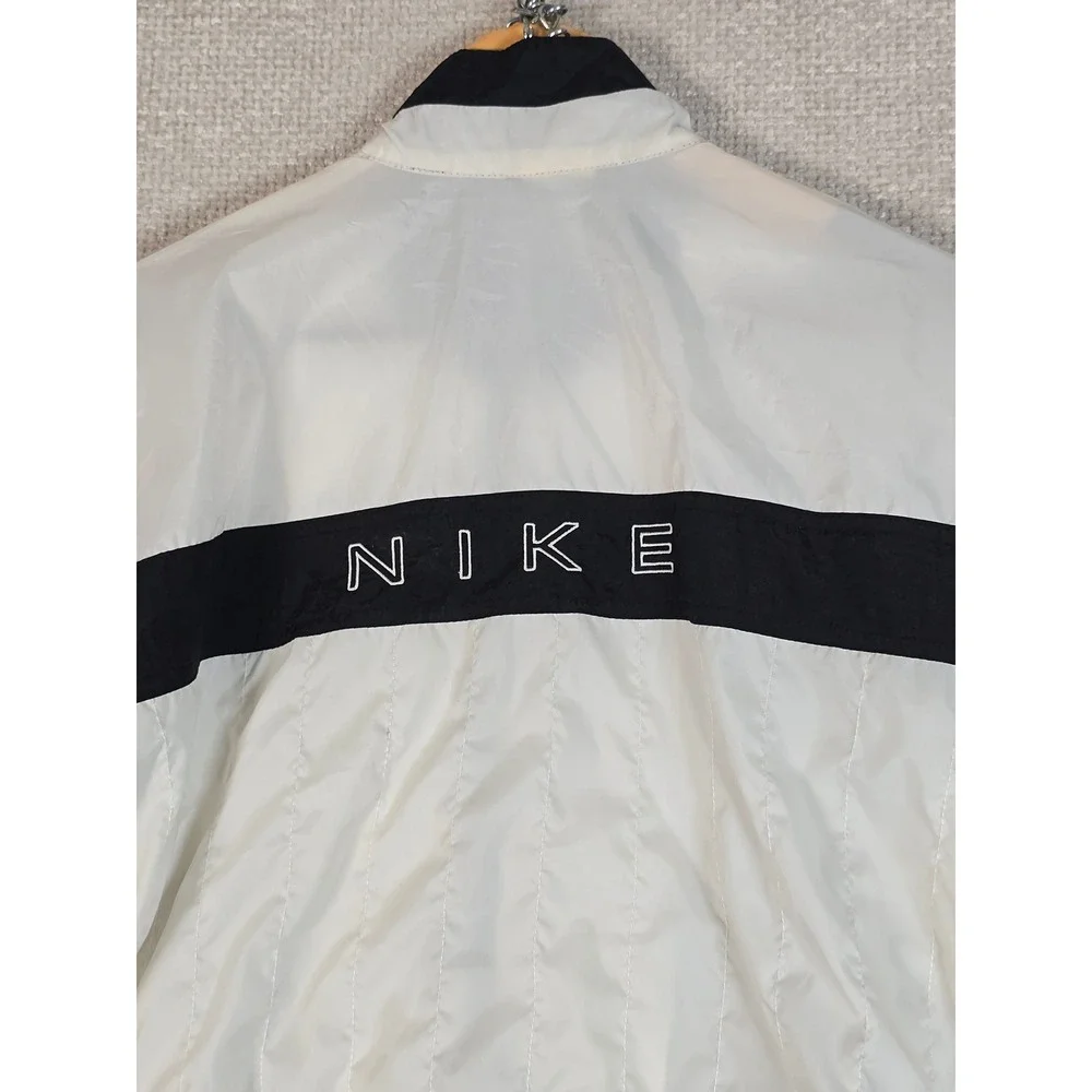 Vintage 90s Nike Windbreaker Jacket Youth L 12-14 Fits Women's‎ S Black White